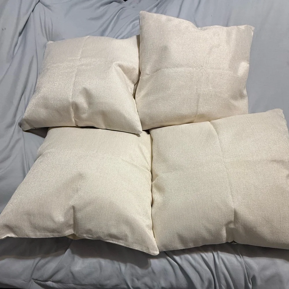 Vintage Looking 18x18 Christmas Throw Pillow Covers Set of 4